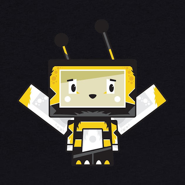 Cute Cartoon Blockimals Bee by markmurphycreative